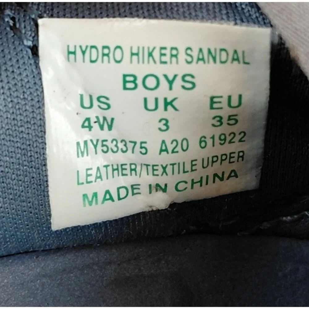 Merrell Hydro Hiker Boys Sandal Size 4W Blue Hook‎ and Loop Water Shoes